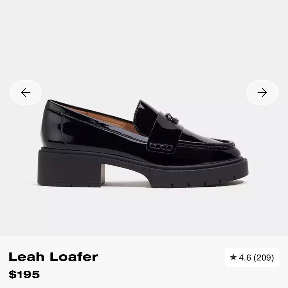 Coach Platform Leah Loafer size 6
